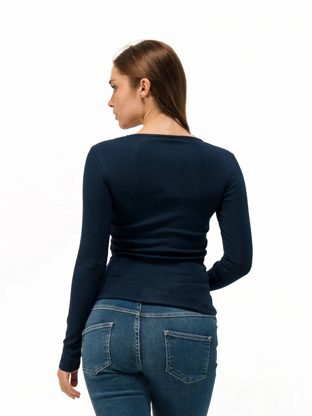 Top col carré manches longues - ELEM