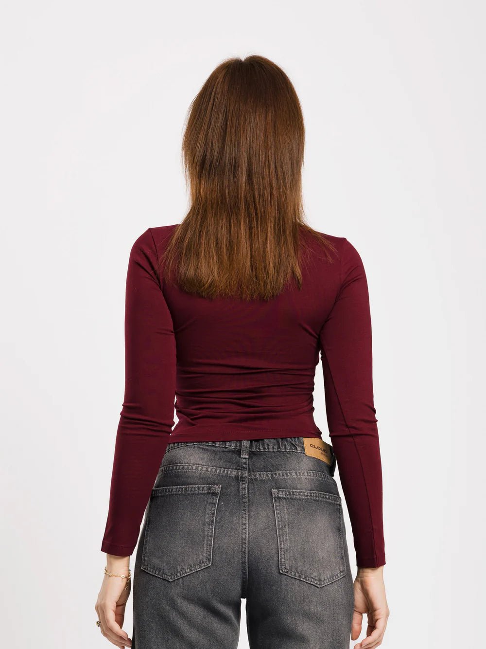 Top col U manches longues - ELEM