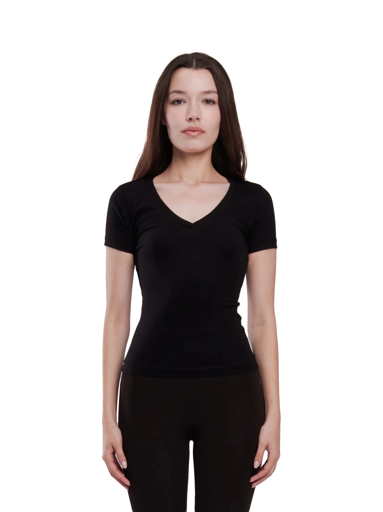 Top col V manches courtes - ELEM