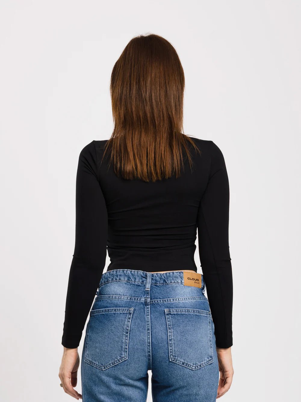 Top col V manches longues - ELEM