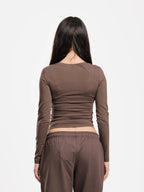 Top col V manches longues - ELEM