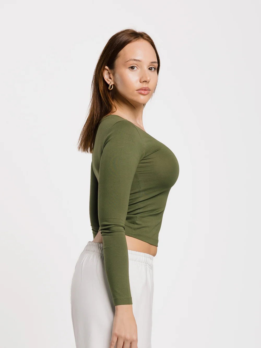 Top col V manches longues - ELEM