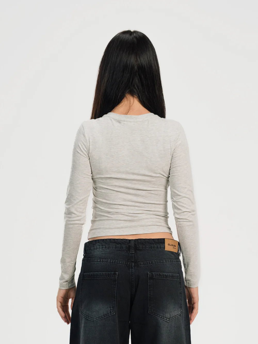 Top col V manches longues - ELEM