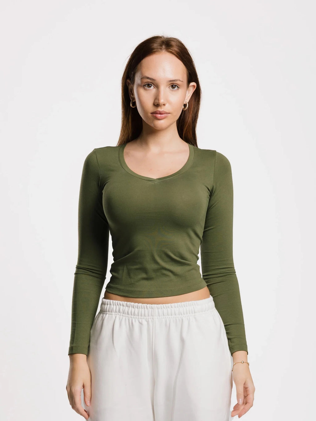 Top col V manches longues - ELEM